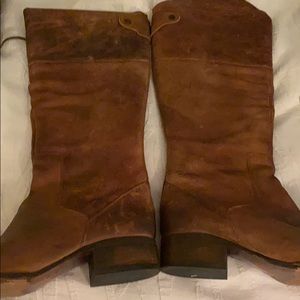 Mid calf boots top is adjustable by Freebird